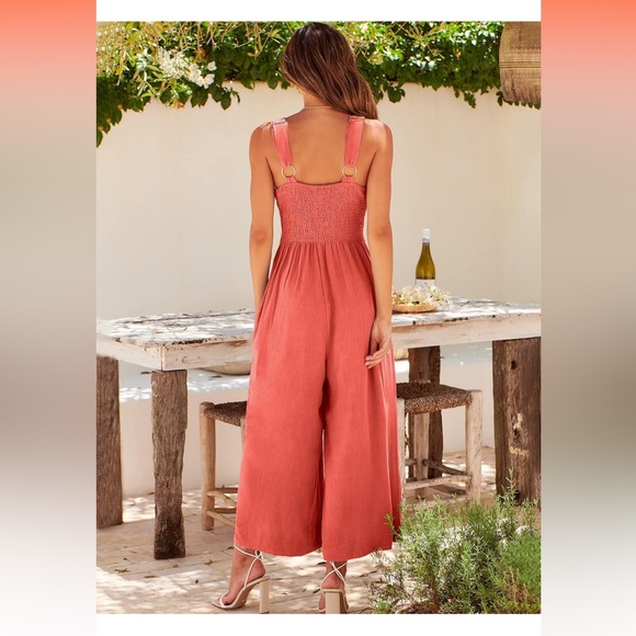 Anrabess Pink Sleeveless Jumpsuit - Picture 8 of 9